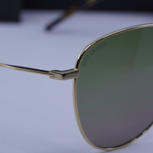 Saint Laurent SL328/K 007 Aviator Sunglasses - Gold/Green Gradient - Picture 8 of 10